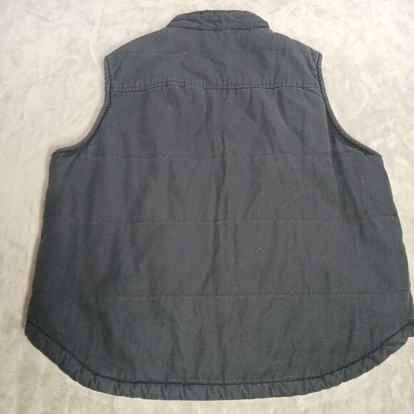 Lee Canvas Utility Vest Men XL Blue Full Zip Sherpa Chore Barn Outdoor Workwear - Picture 6 of 8